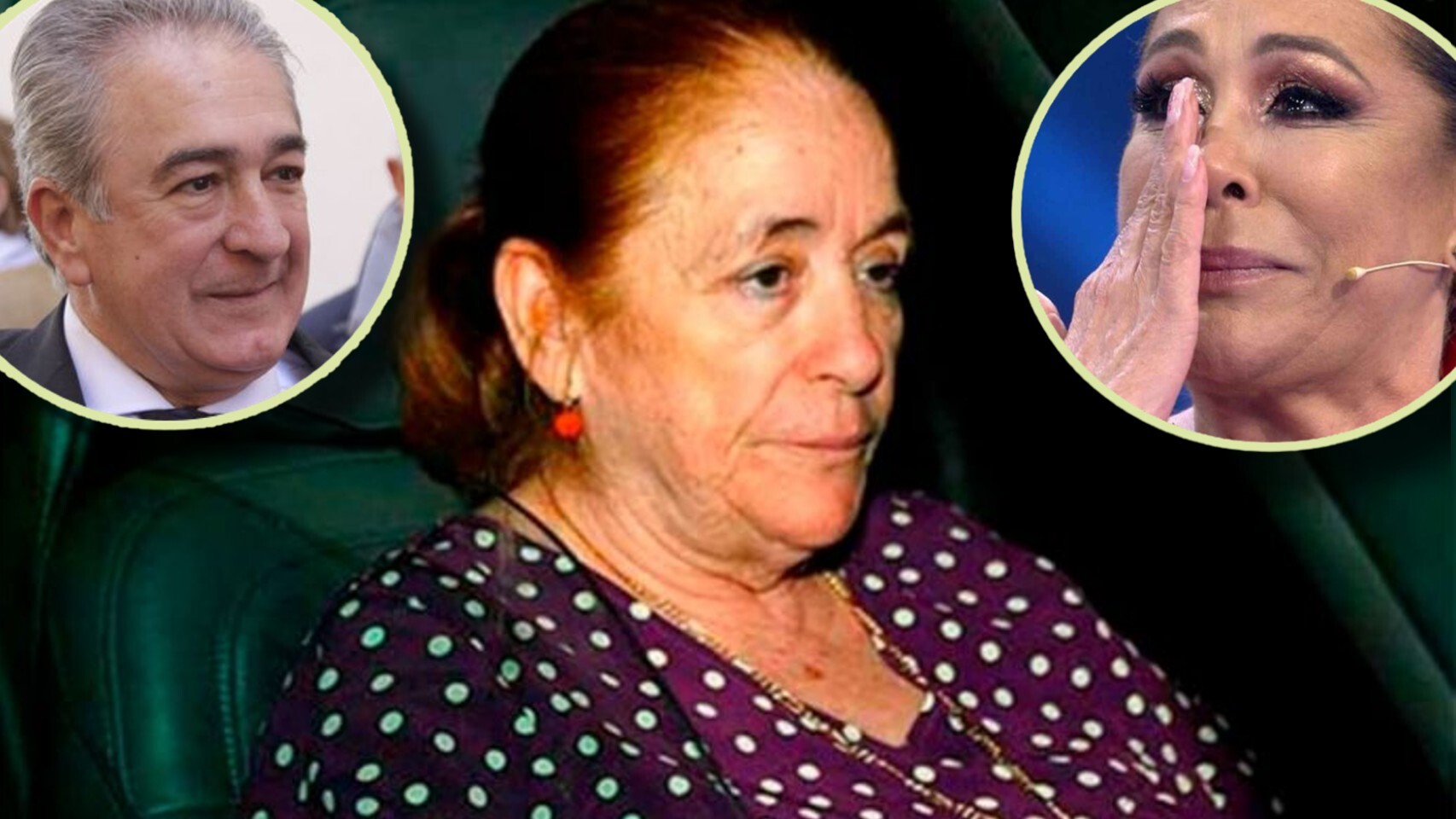 Ana Martín, Bernardo Pantoja e Isabel Pantoja en un montaje de Jaleos.