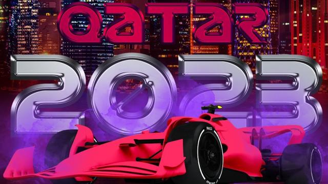 Cartel promocional del acuerdo de la F1 y Catar