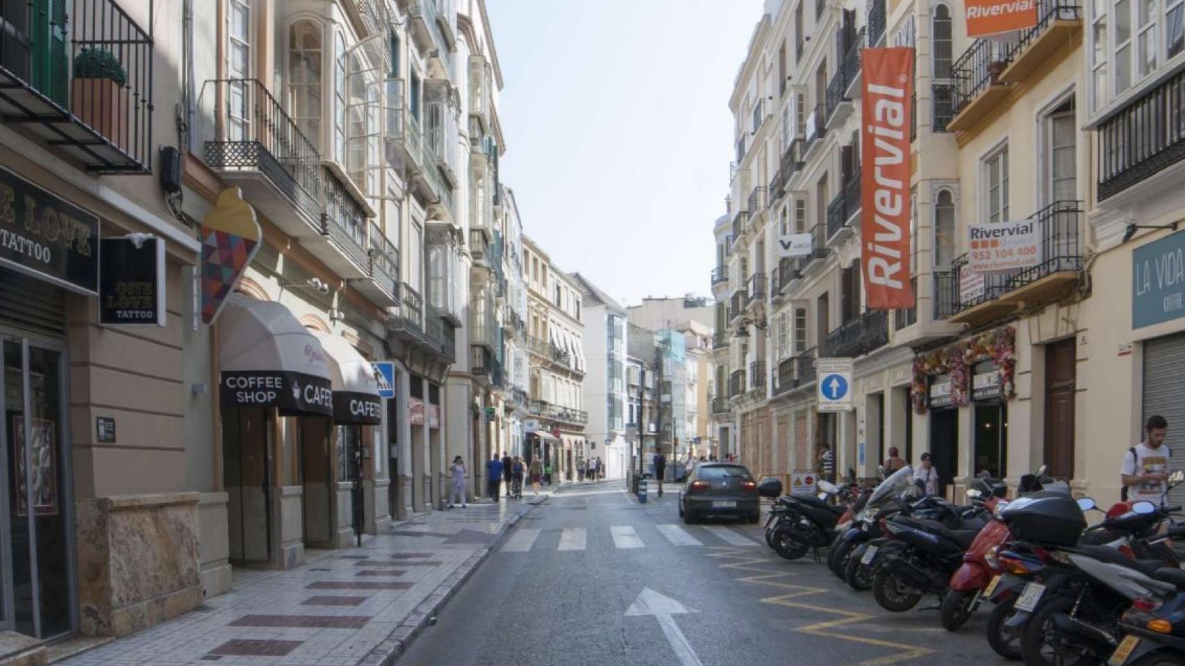 Imagen de archivo del estado actual de la calle Carretería, en Málaga.