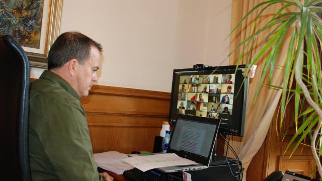 Francisco Requejo en el pleno de la Diputación