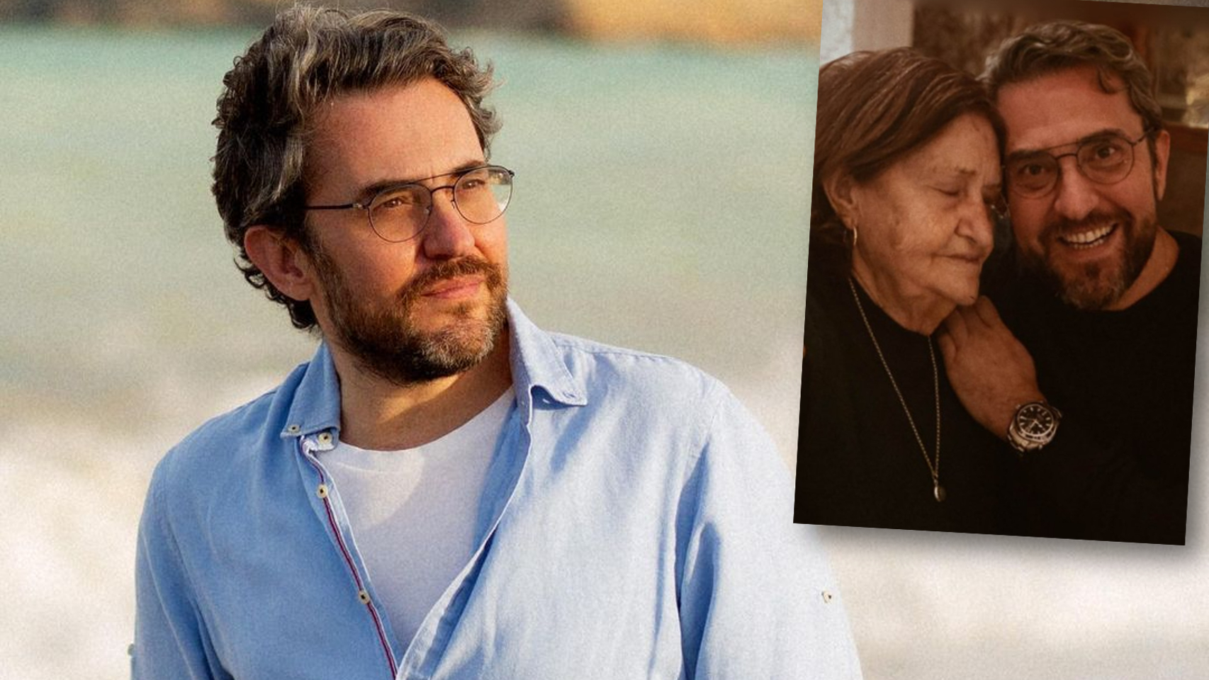 Máximo Huerta junto a su madre, en una imagen de sus redes sociales.