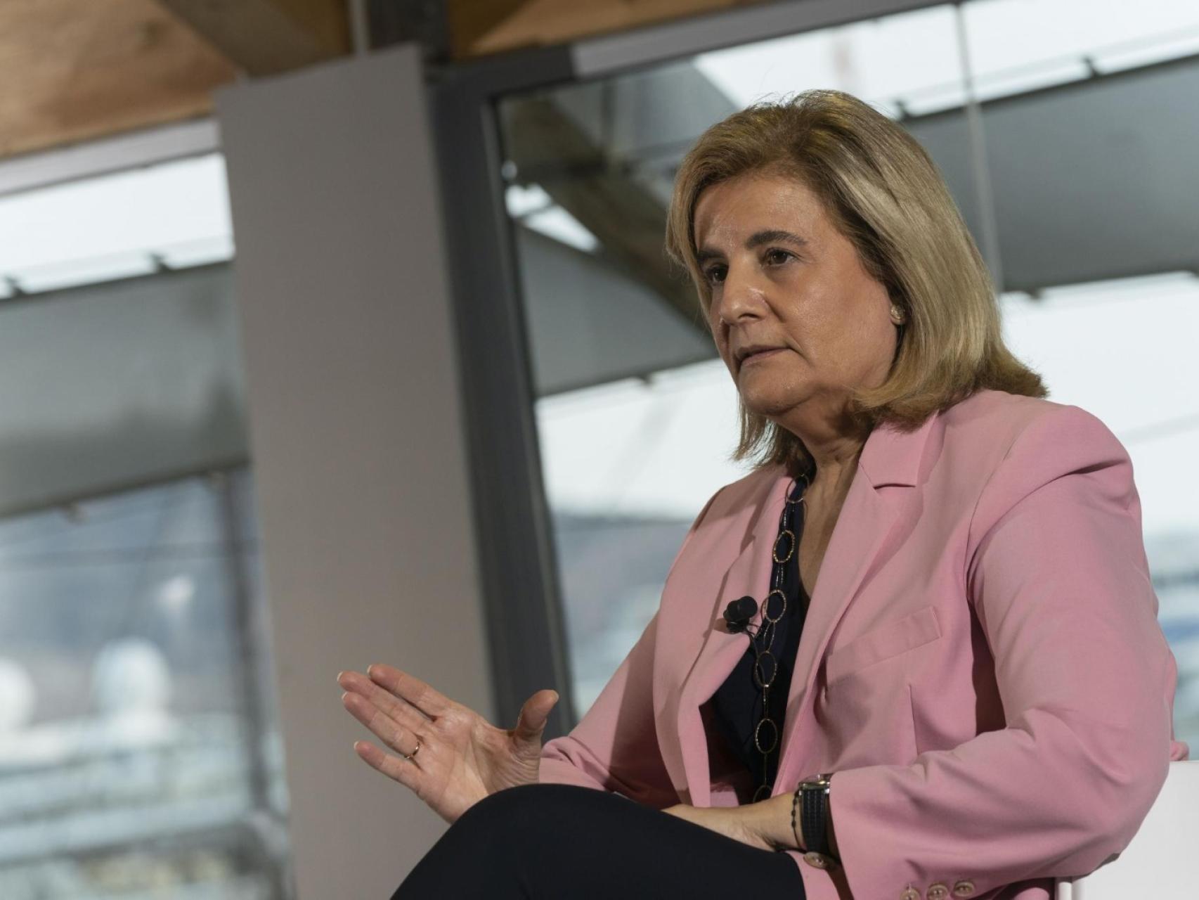 La exministra Fátima Báñez, este viernes, en la convención del PP en Cartagena.