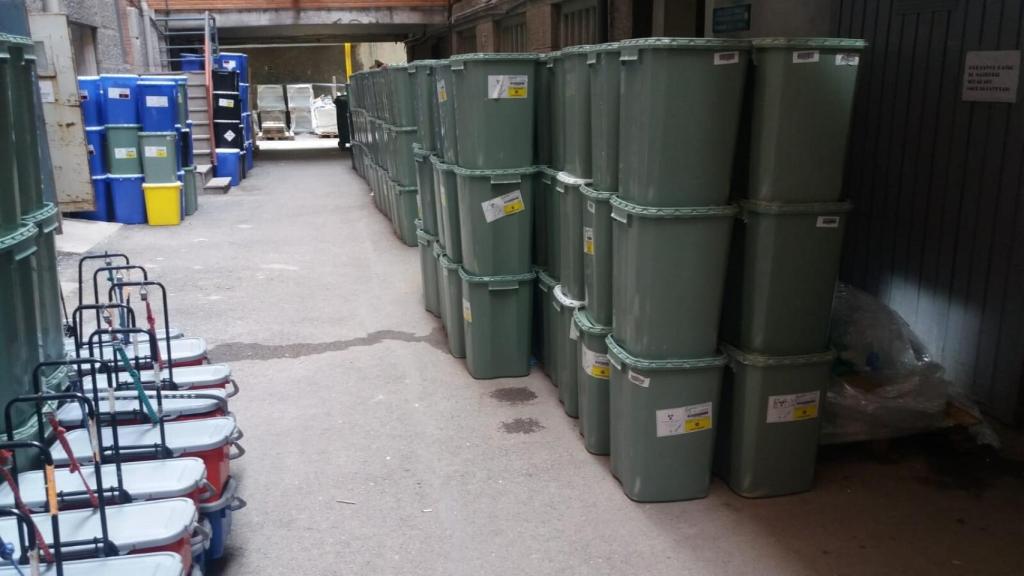 Imagen de archivo de residuos de un hospital.