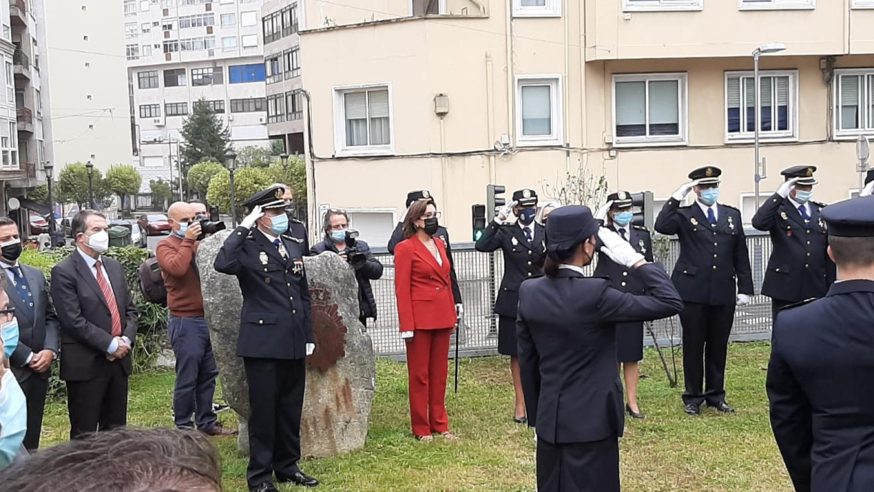 Maica Larriba ha presidido los actos del Día de la Policía en Vigo