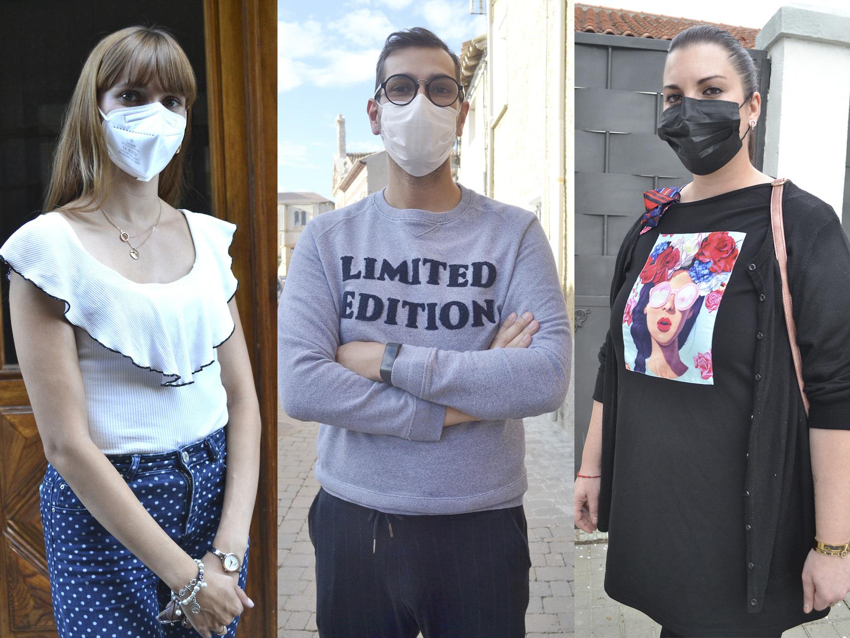 De izquierda a derecha: Sara Delgado Herrero, Miguel Alonso Guerra y Lorena Cantoral Muñoz