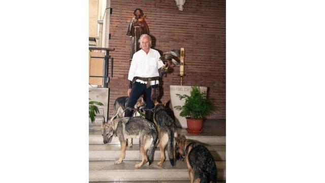 Acto similar en años anteriores durante la bendición de San Antón