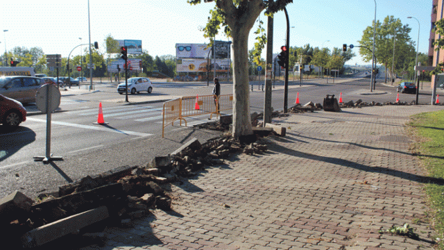 Obras en la avenida Cardenal Cisneros