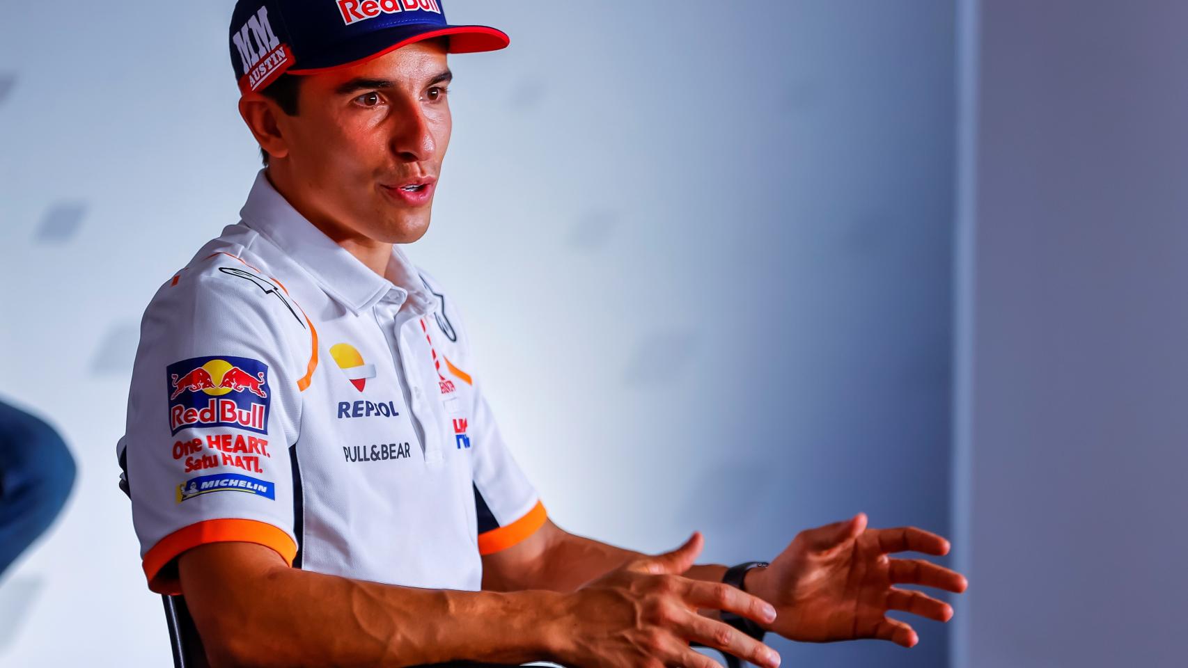 Marc Marquez atiende a la prensa en Austin