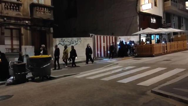 Protesta de los vecinos de Os Mallos hace unas semanas.