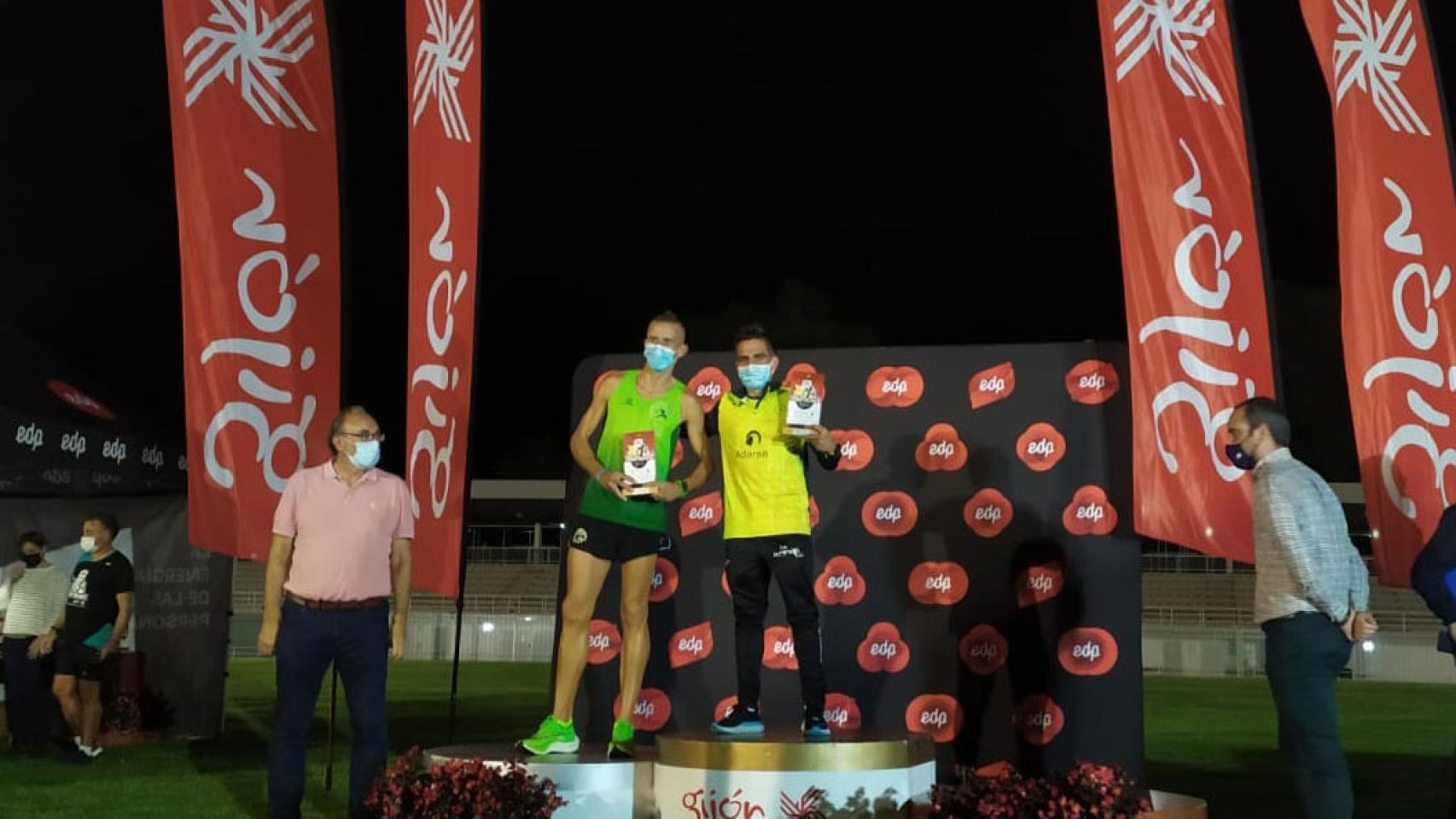El atleta zamorano Marco Ratón, en Gijón