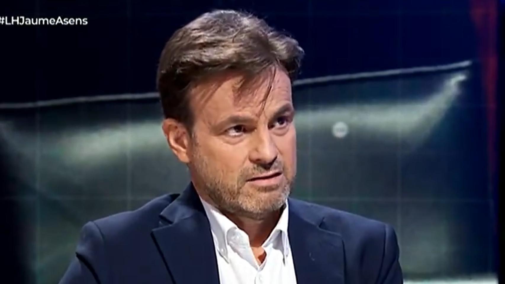 El presidente del grupo parlamentario de Unidas Podemos en el Congreso, Jaume Asens, este lunes en TVE.