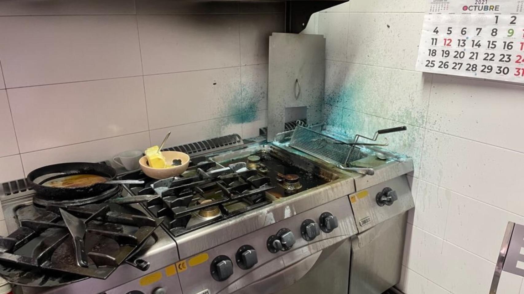 Imagen de la cocina de la churrería