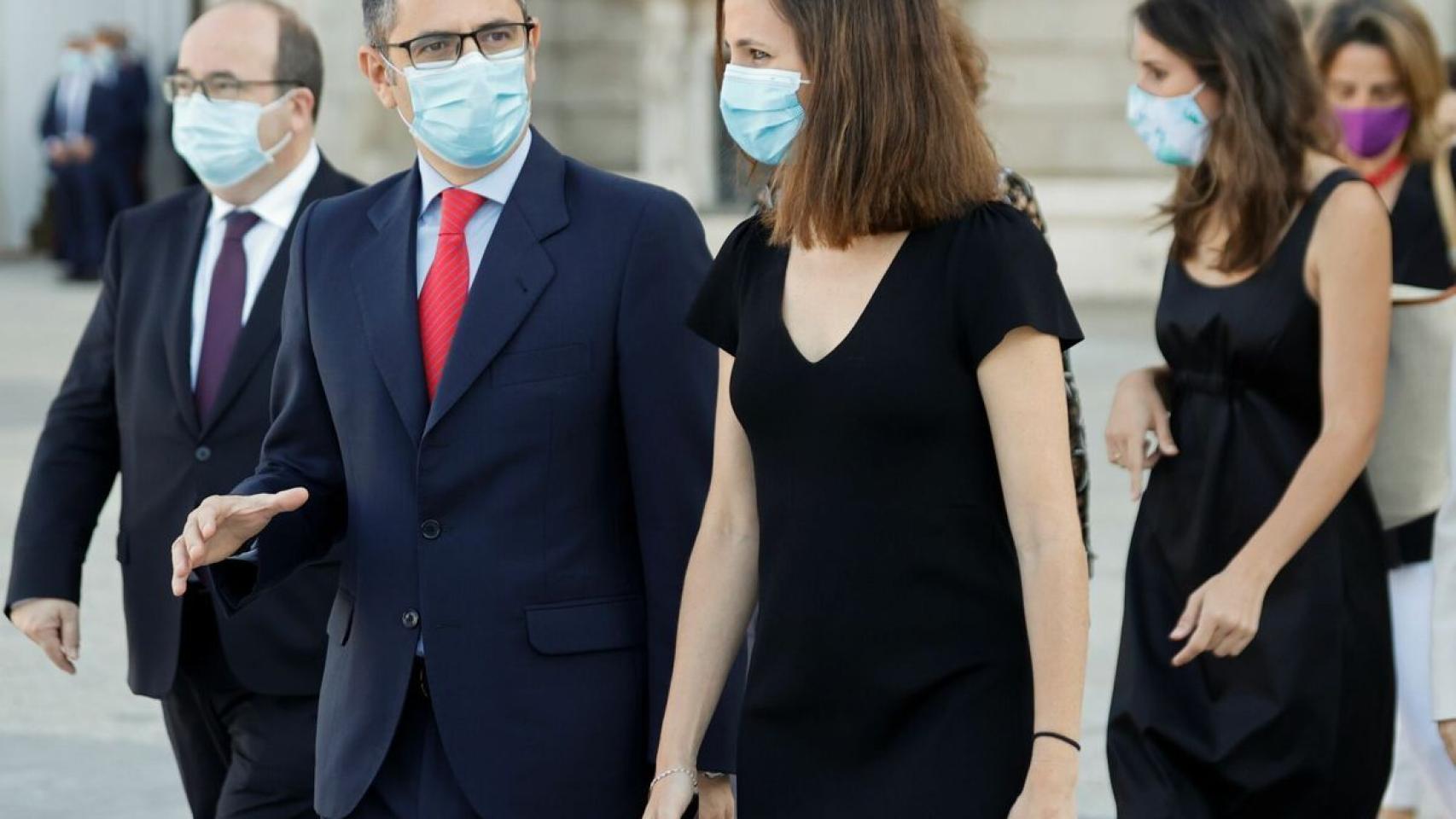 Félix Bolaños, ministro de la Presidencia, y Ione Belarra, ministra de Derechos Sociales.