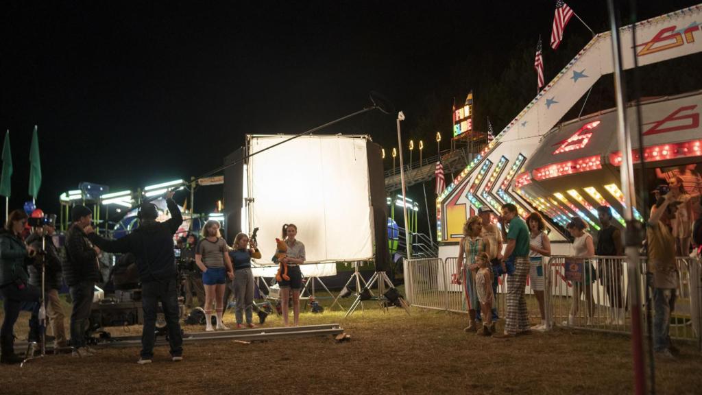 Imagen del rodaje de la temporada 3 de 'Stranger Things'.