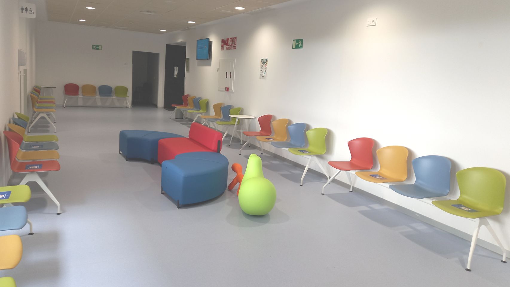 Sala de espera de Urgencias Pediátricas, en el nuevo Hospital