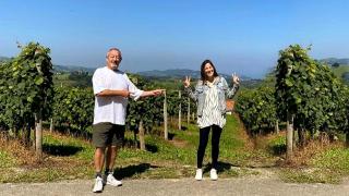 Karlos Arguiñano, presumiendo de su hija Amaia en las redes sociales de su bodega.
