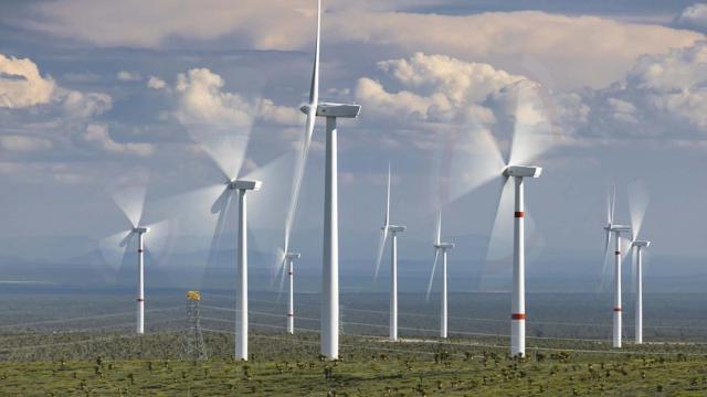 Un parque de aerogeneradores.