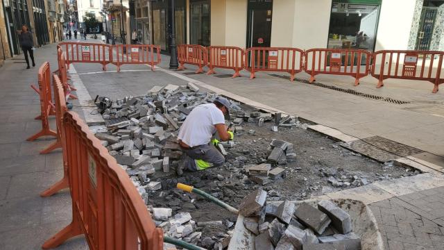 Obras en la calle San Torcuato