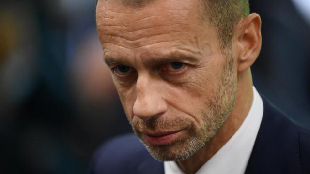 Aleksander Ceferin durante la semifinal de la UEFA Nations League