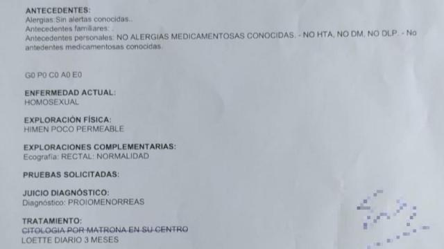El diagnóstico del ginecólogo a la joven.