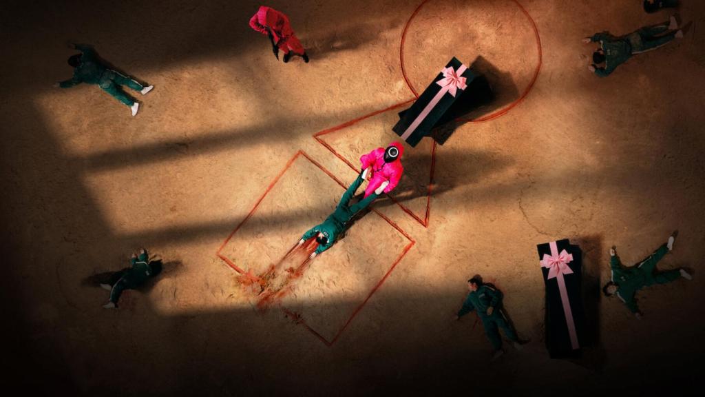 El juego del calamar simula el aspecto del animal con figuras geométricas.