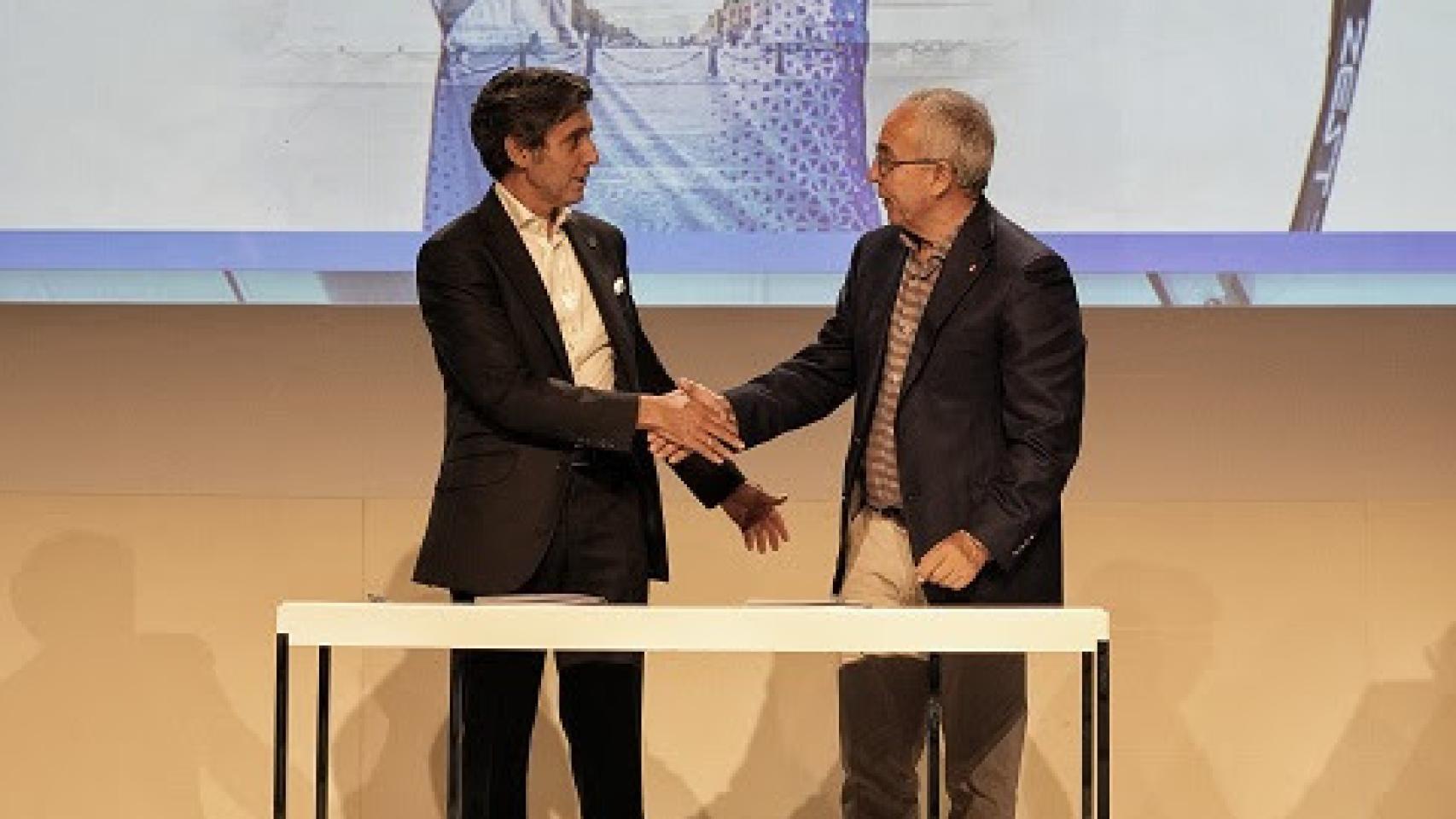 José María Álvarez-Pallete y Alejandro Blanco, en el acuerdo de ampliación de las becas Podium
