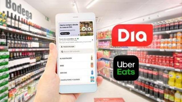 Dia se alía con Uber Eats para ampliar su venta 'online' con entregas a domicilio en menos de una hora