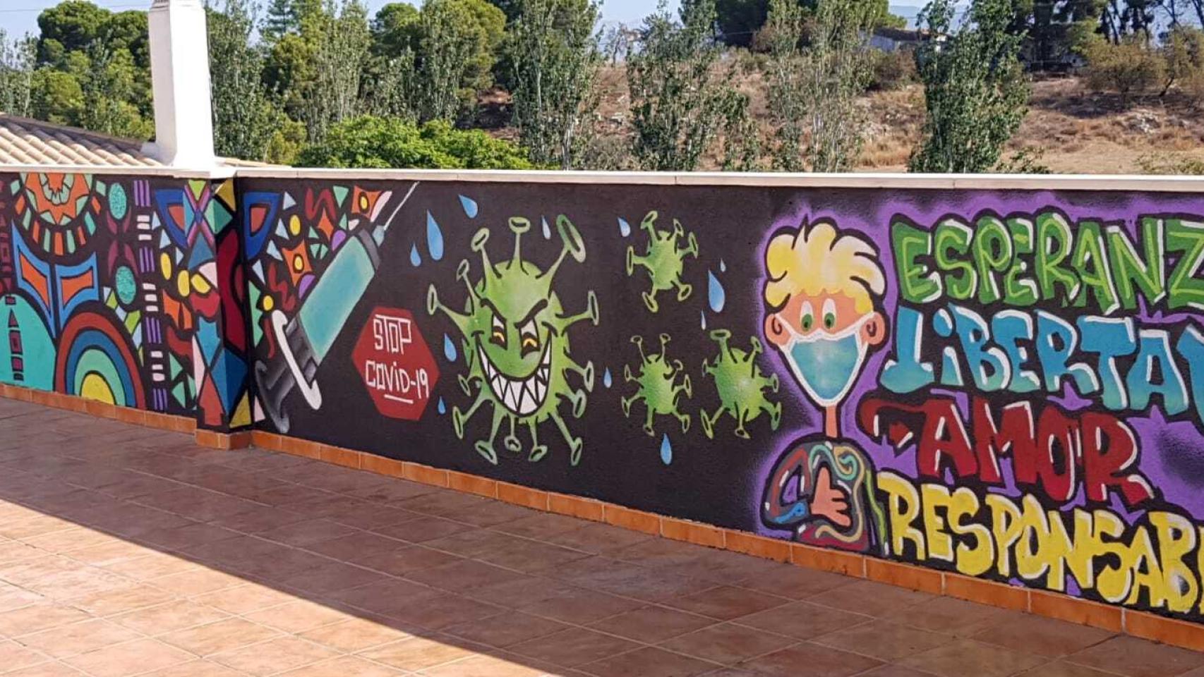 El mural que han realizado.
