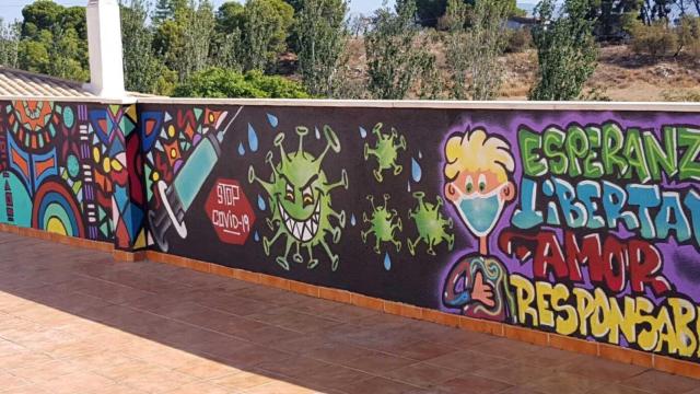 El mural que han realizado.