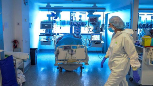 Un hospital español, durante la epidemia de Covid-19.