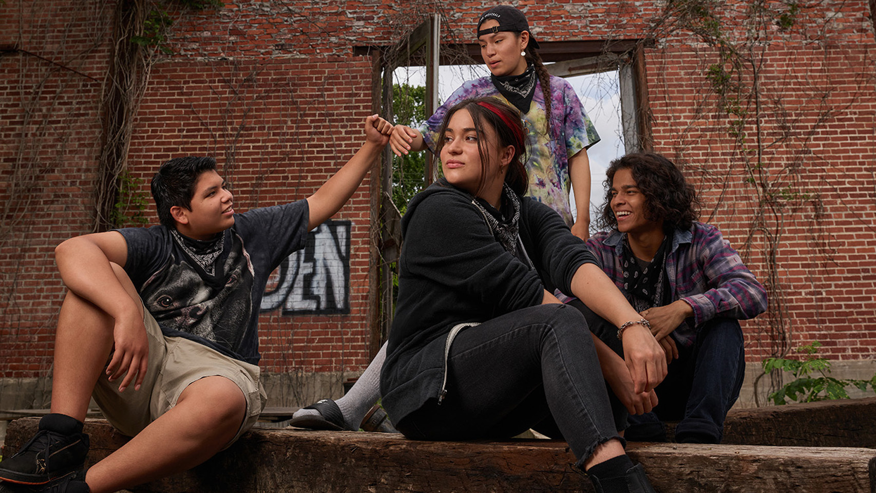 Los cuatro amigos protagonistas de 'Reservation Dogs'.