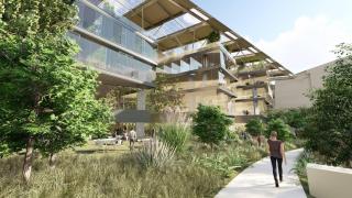 El Edificio Fontán de la Cidade da Cultura.