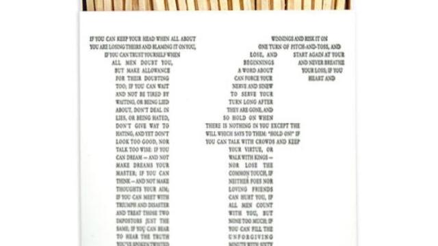 El poema de Kipling, en una de las ediciones cerilleras de Archivist.