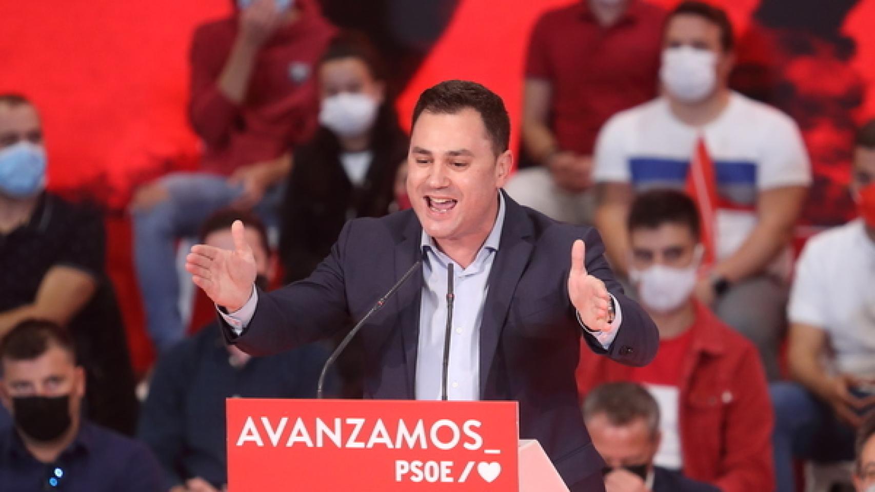 Javier Alfonso-Cendón, en el mitin de Ponferrada
