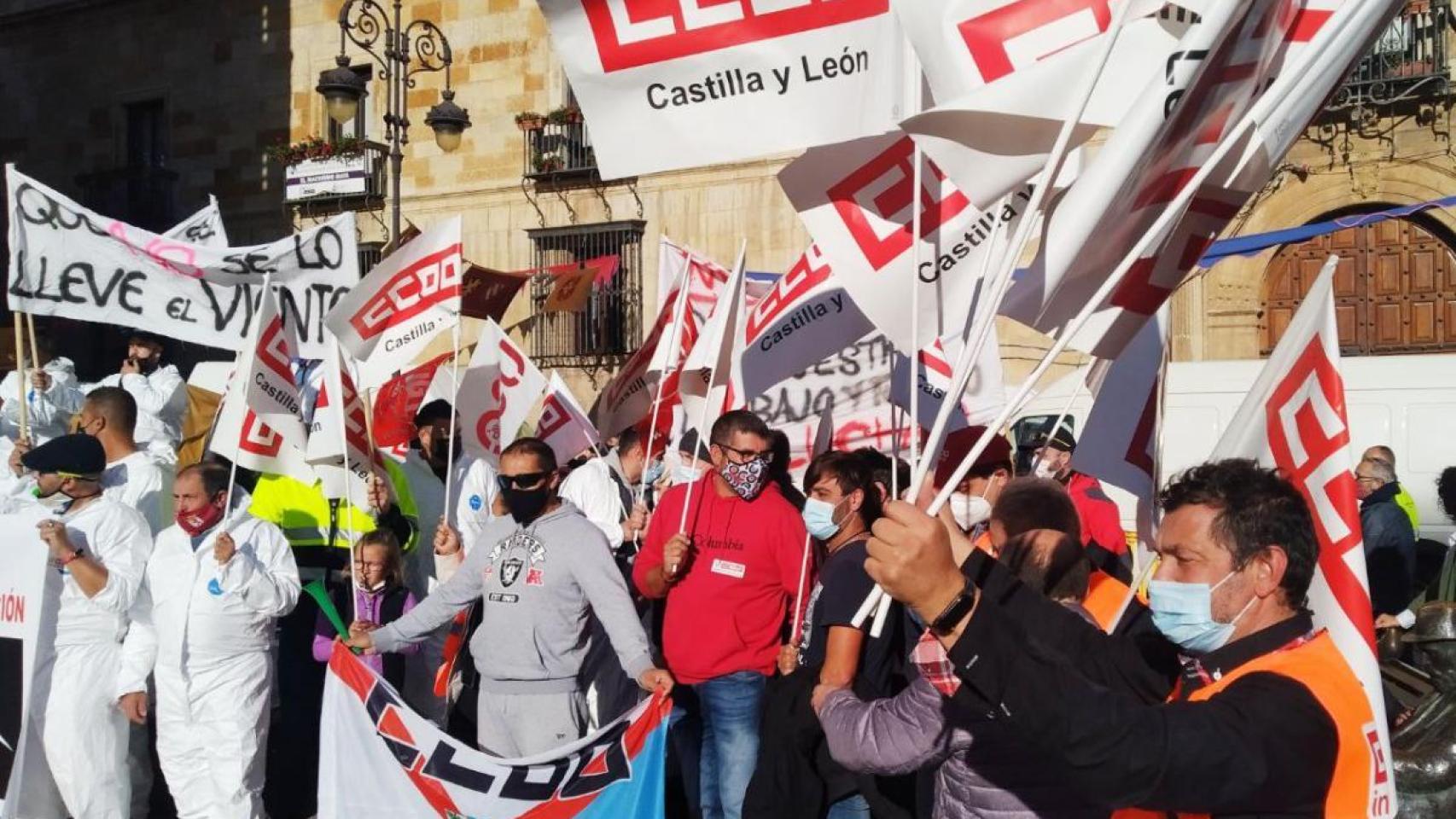 Trabajadores de Jupiter Bach, en Ponferrada