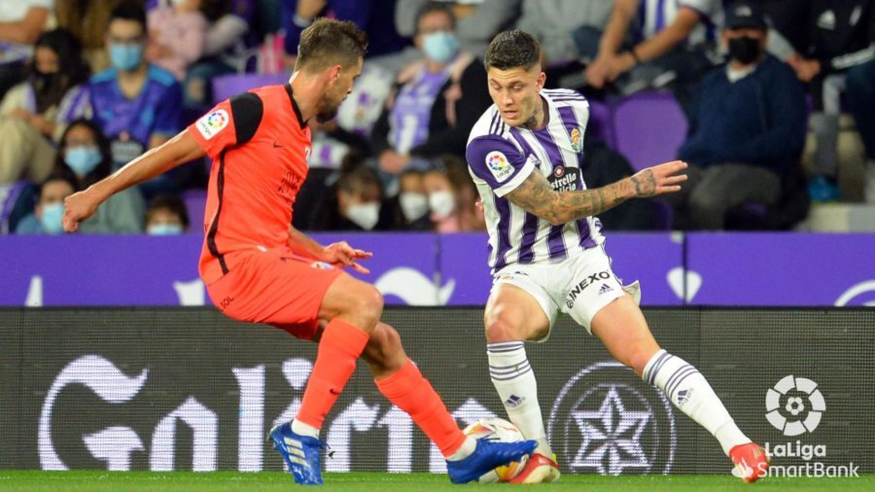 Cristo González en el partido del Real Valladolid ante el Málaga. Fotografía: LFP