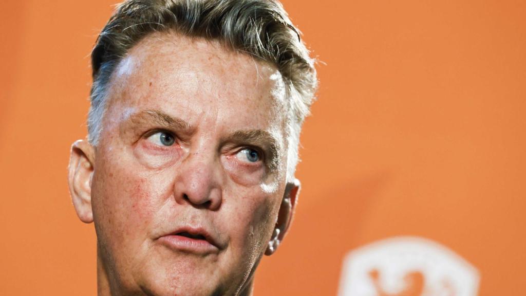 Louis Van Gaal, durante una rueda de prensa