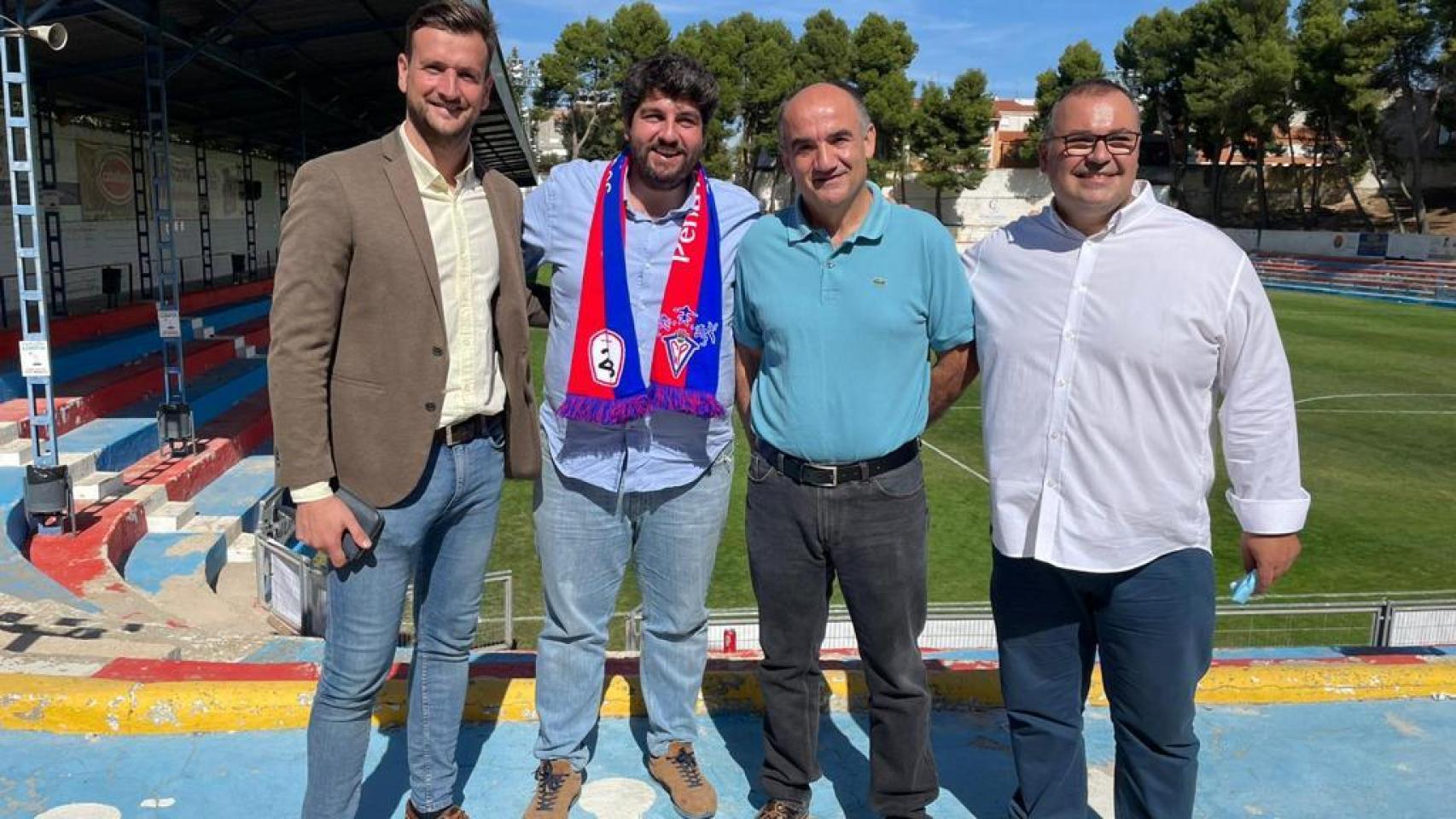 El presidente de la Región de Murcia, en el partido Villarrobledo-Quintanar del Rey