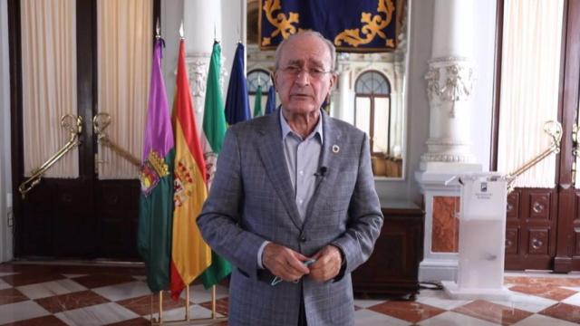 Francisco de la Torre, alcalde de Málaga, en su habitual mensaje de concienciación contra la Covid.