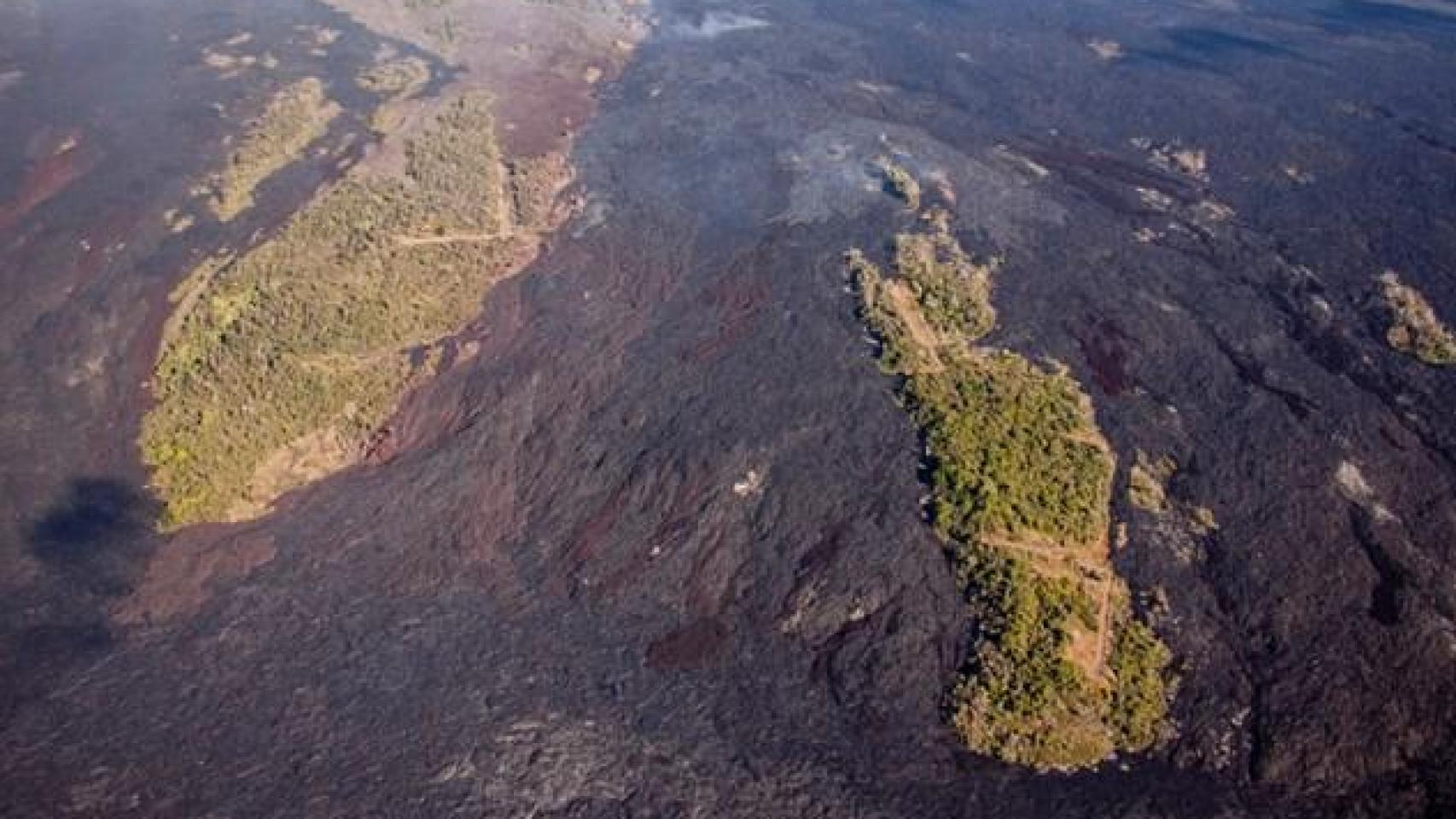 Las 'kipukas' del volcán de La Palma.