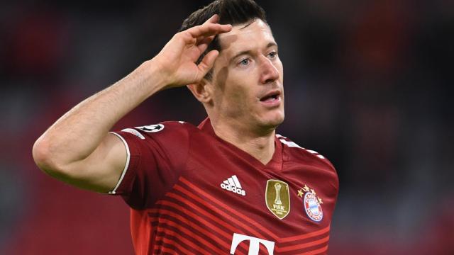 Robert Lewandowski, en un partido del Bayern Múnich en la temporada 2021/2022
