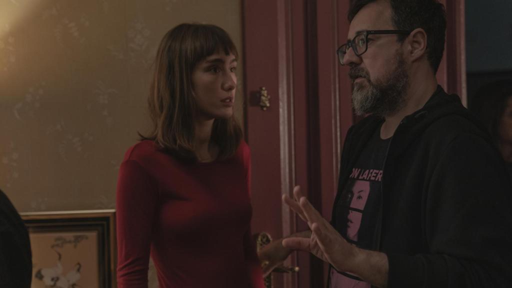 Almudena Amor junto a Paco Plaza.