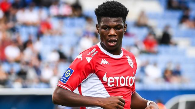 Aurelien Tchouameni, durante un partido con el AS Monaco