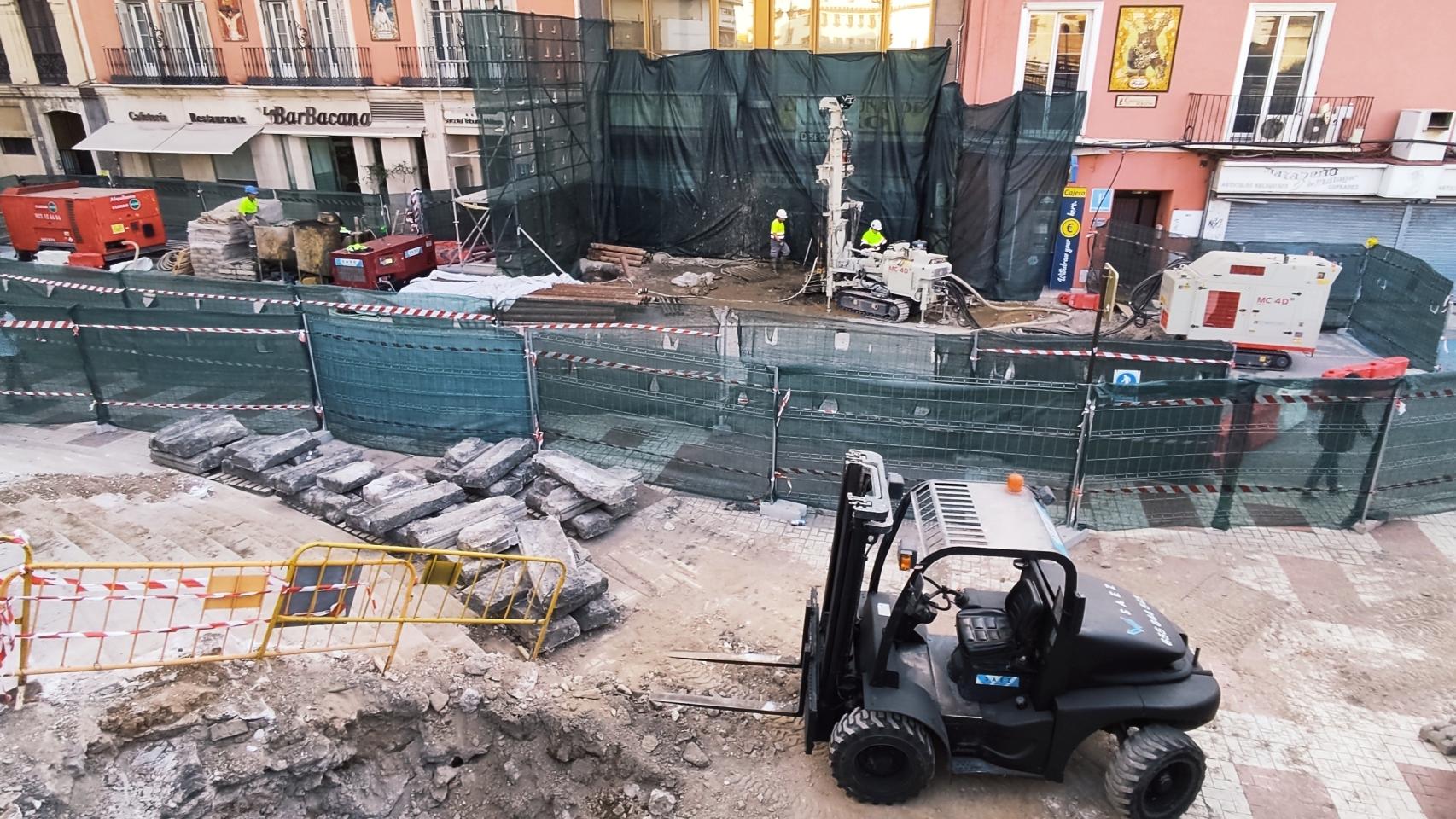 Imagen de archivo de los trabajos en la calle Carretería.