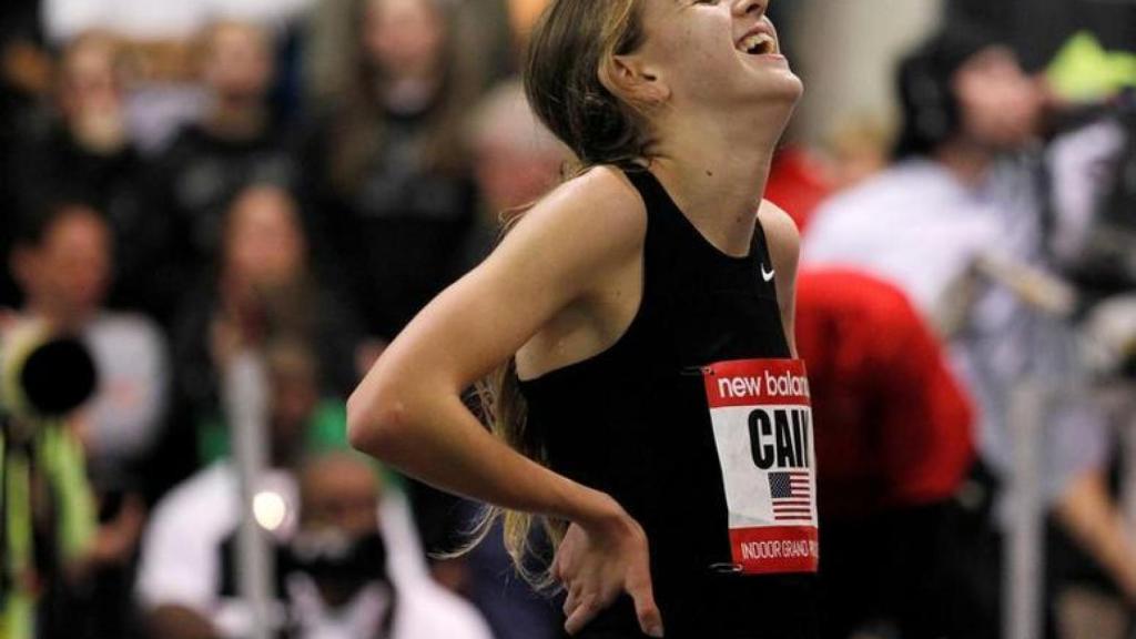 Mary Cain durante una carrera
