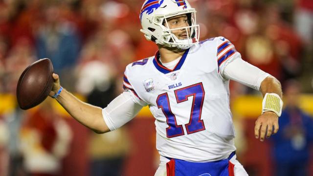 Josh Allen, durante el partido entre los Kansas City Chief y los Buffalo Bils