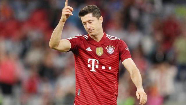 Robert Lewandowski, durante un partido con el Bayern Múnich