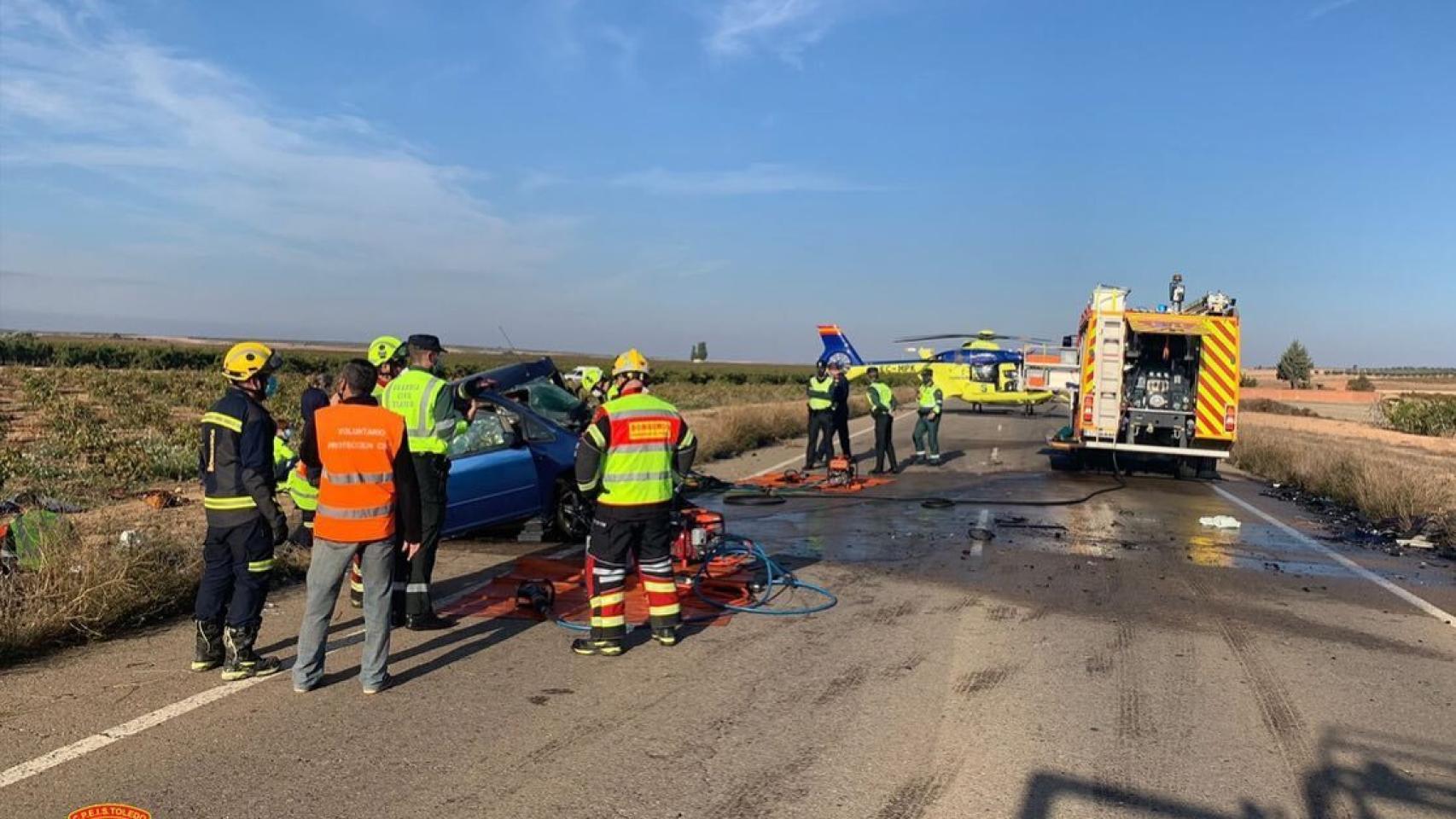 El lugar donde este martes ocurrió el tráfico accidente. Foto: CPEIS Toledo.