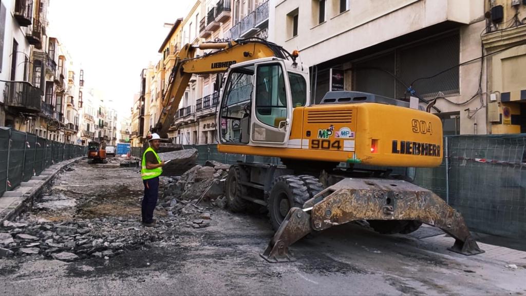Imagen de archivo de las obras en la calle Carretería.