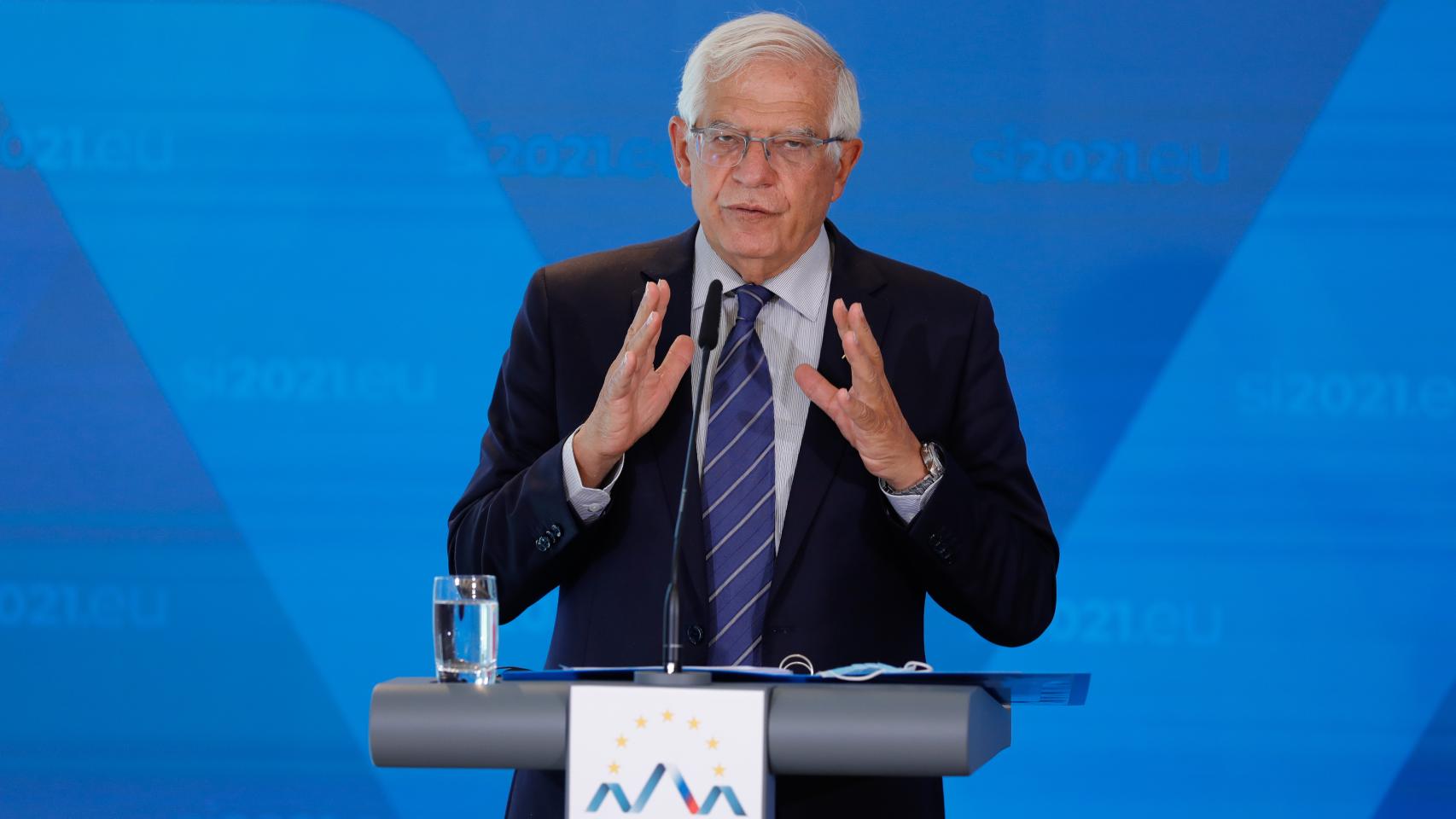Josep Borrell, durante una rueda de prensa